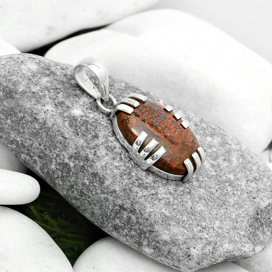 Natural Red Moss Agate Pendant P-1564 SDP121152