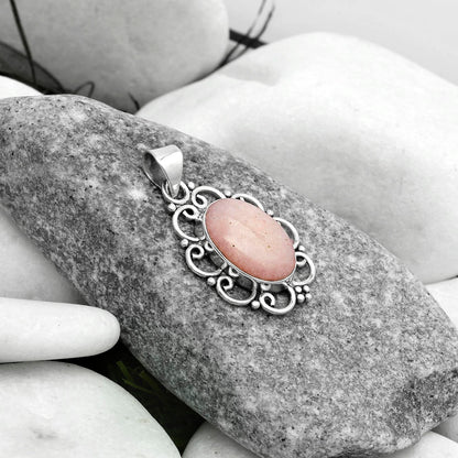 Natural Pink Scolecite Pendant P-1699 SDP121244