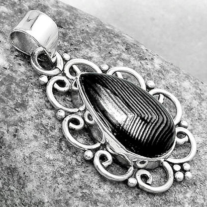 Crown Of Silver Psilomelane - Black Malachite Pendant P-1699 SDP121255