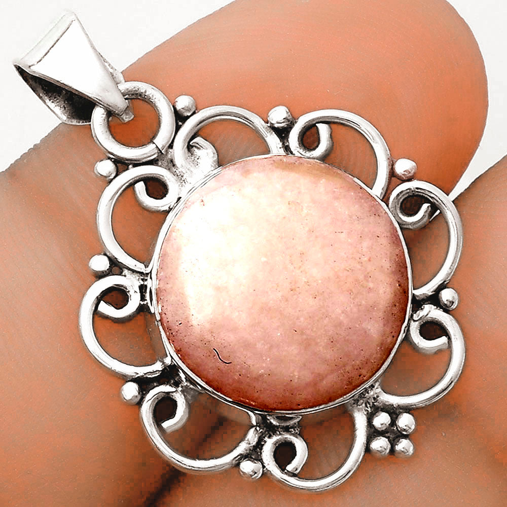 Natural Pink Scolecite Pendant P-1699 SDP121260