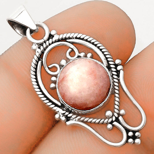 Natural Pink Scolecite Pendant P-1681 SDP121286