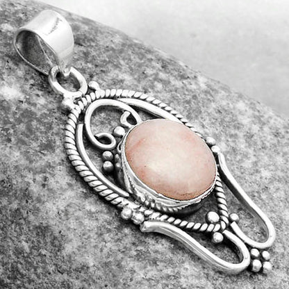 Natural Pink Scolecite Pendant P-1681 SDP121286