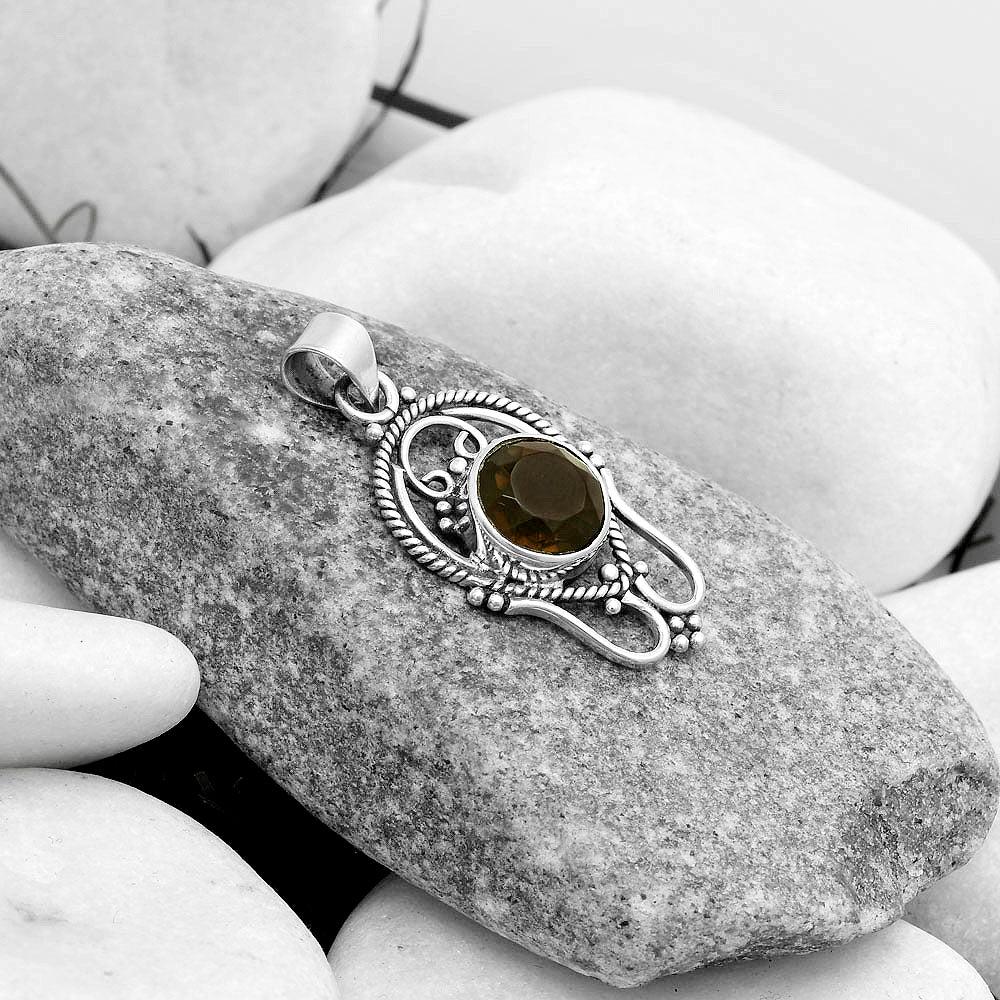 Natural Smoky Quartz - Brazil Pendant P-1681 SDP121291