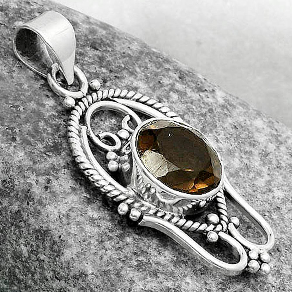 Natural Smoky Quartz - Brazil Pendant P-1681 SDP121317