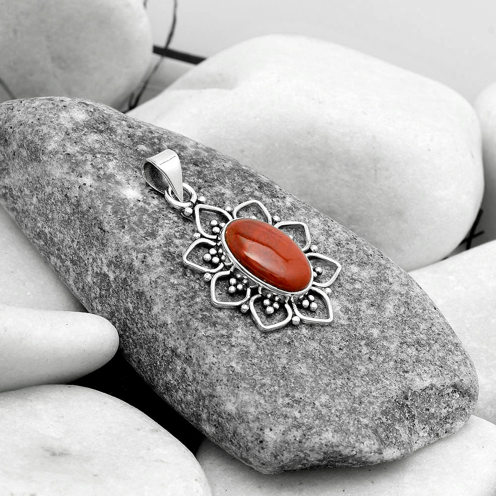 Natural Red Moss Agate Pendant P-1699 SDP121361