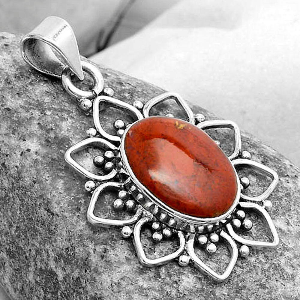 Natural Red Moss Agate Pendant P-1699 SDP121363