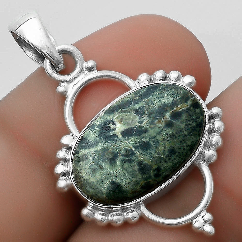 Natural Star Galaxy Jasper Pendant P-1639 SDP121375