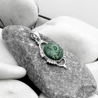 Natural Star Galaxy Jasper Pendant P-1639 SDP121382