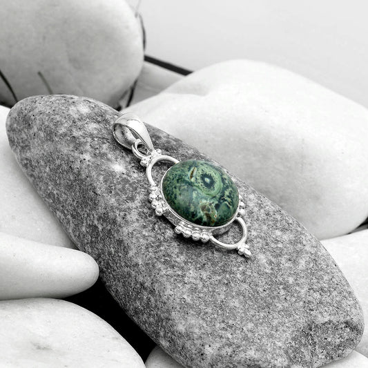 Natural Star Galaxy Jasper Pendant P-1639 SDP121382