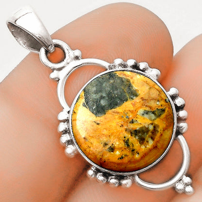 Natural Moroccan Yellow Jacket Jasper Pendant P-1639 SDP121383