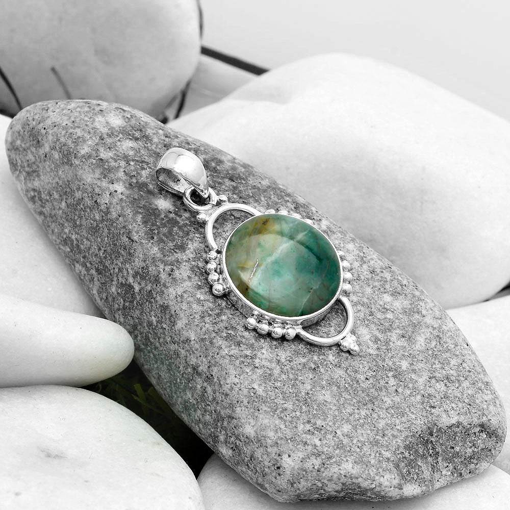 Natural Larsonite Jasper Pendant P-1639 SDP121384