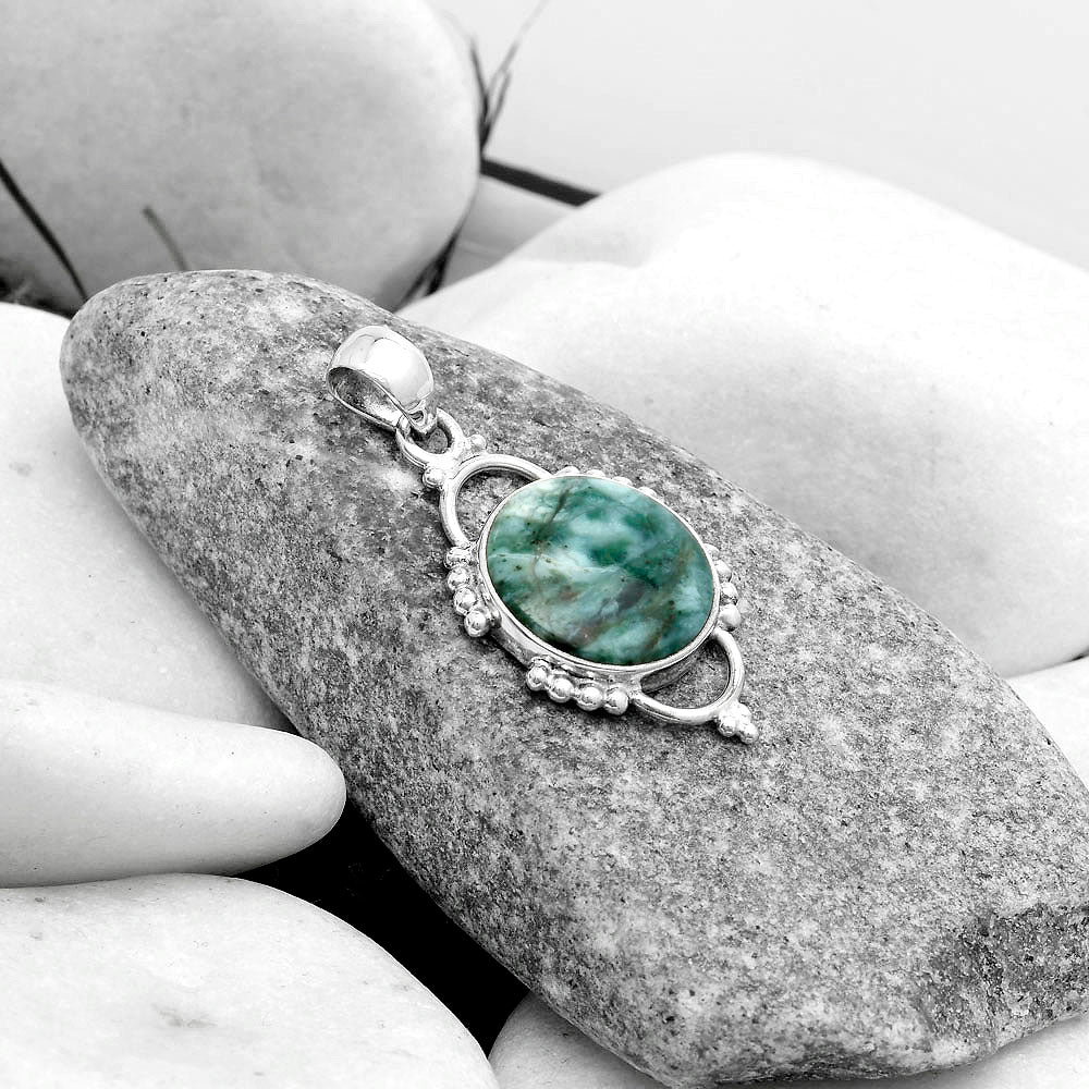 Natural Larsonite Jasper Pendant P-1639 SDP121389