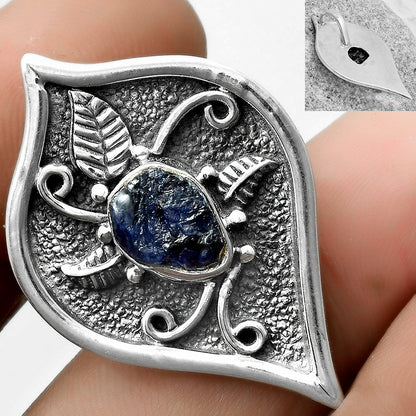 Natural Blue Sapphire Rough Pendant P-1707 SDP121420