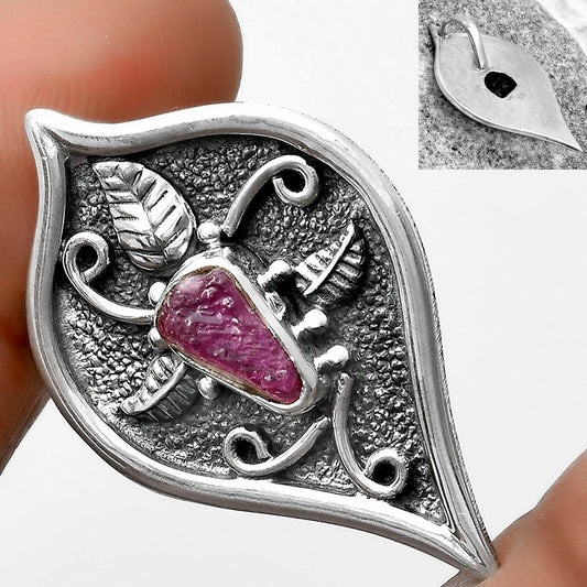 Natural Pink Tourmaline Rough Pendant P-1707 SDP121433