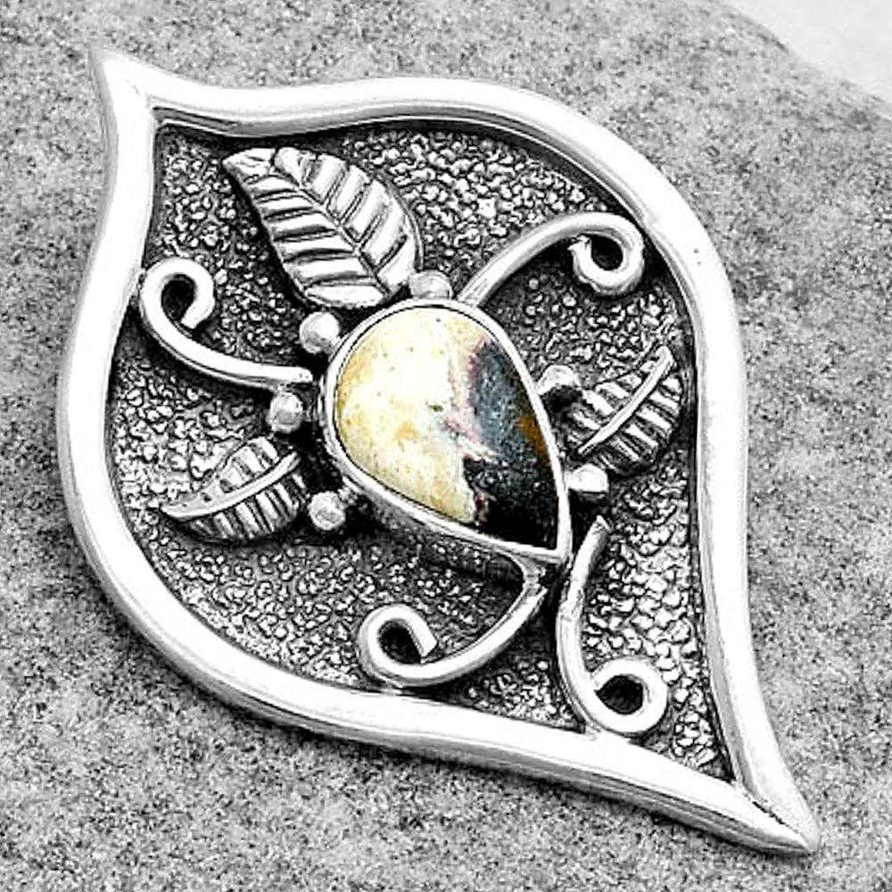 Natural Indian Blanket Jasper Pendant P-1707 SDP121434