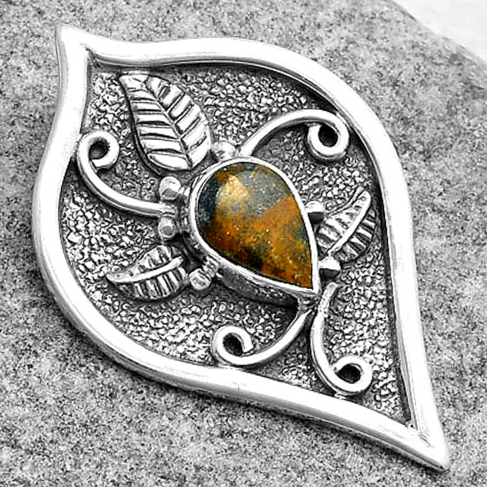 Natural Indian Blanket Jasper Pendant P-1707 SDP121437