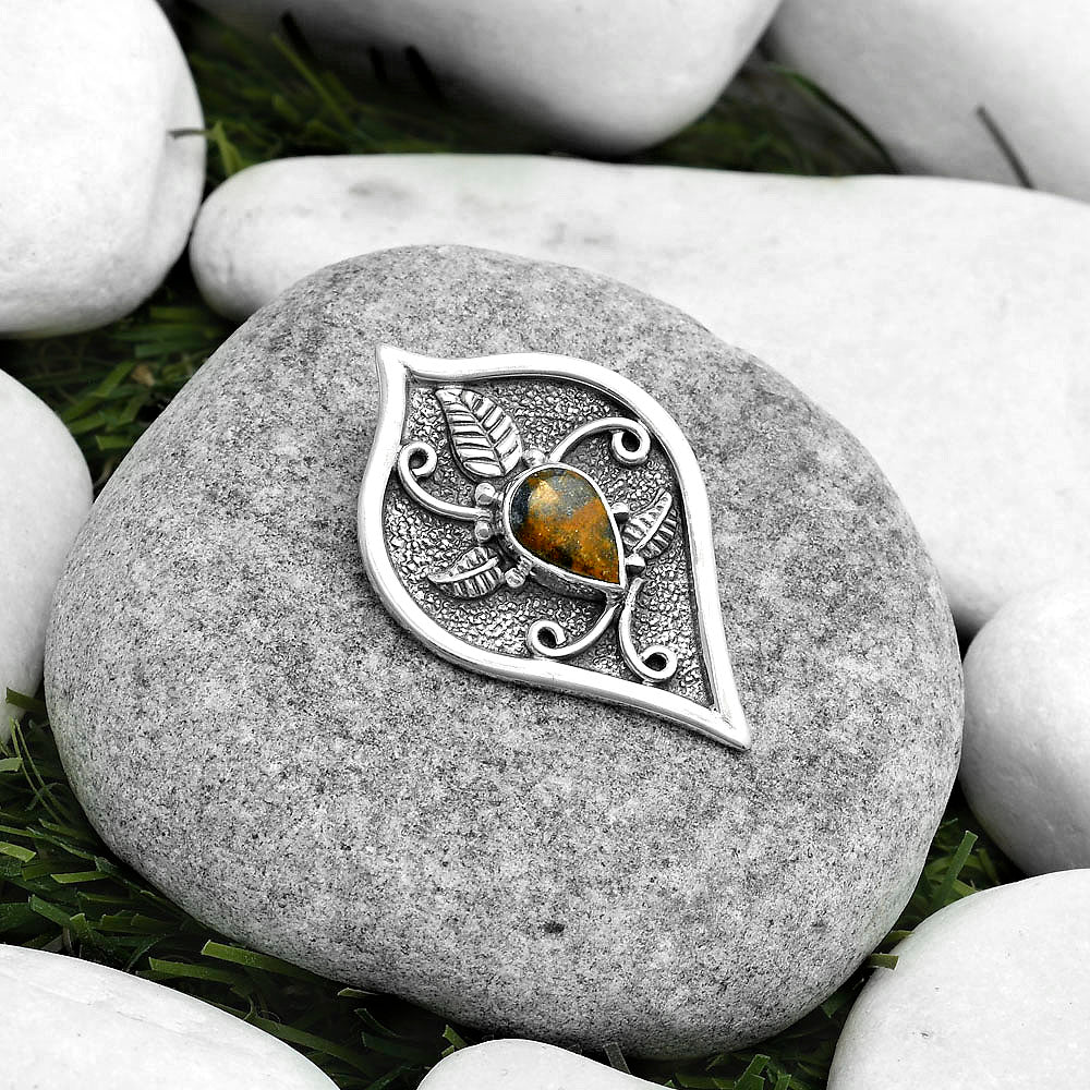 Natural Indian Blanket Jasper Pendant P-1707 SDP121437