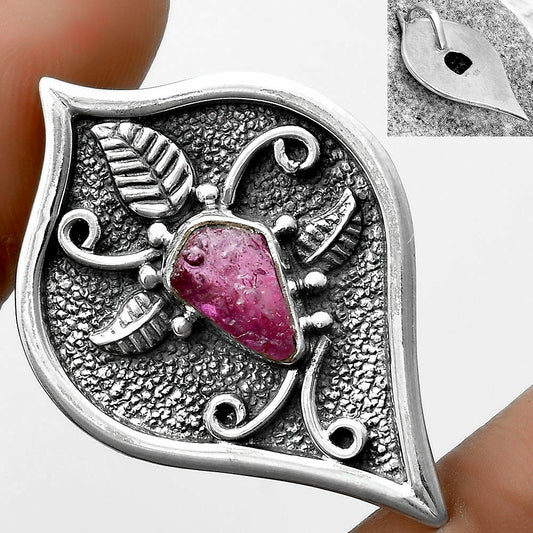 Natural Pink Tourmaline Rough Pendant P-1707 SDP121438