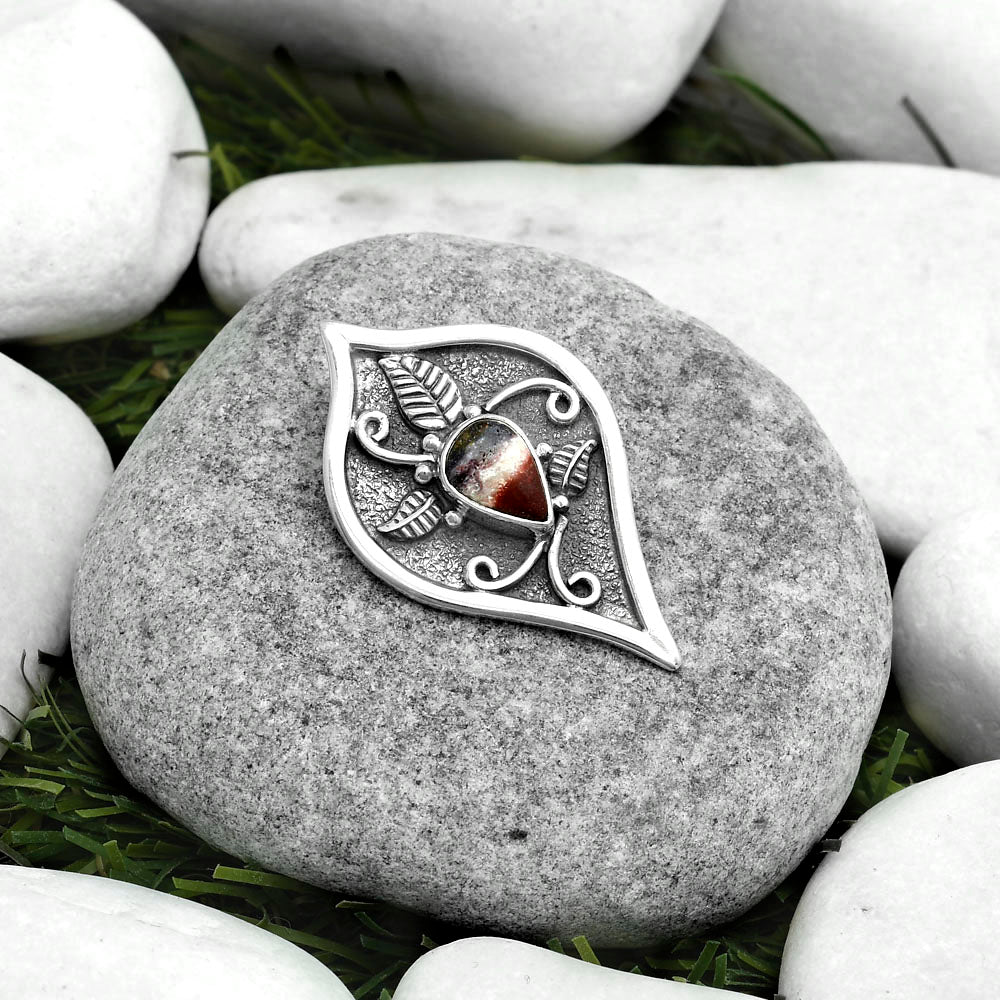 Natural Indian Blanket Jasper Pendant P-1707 SDP121446