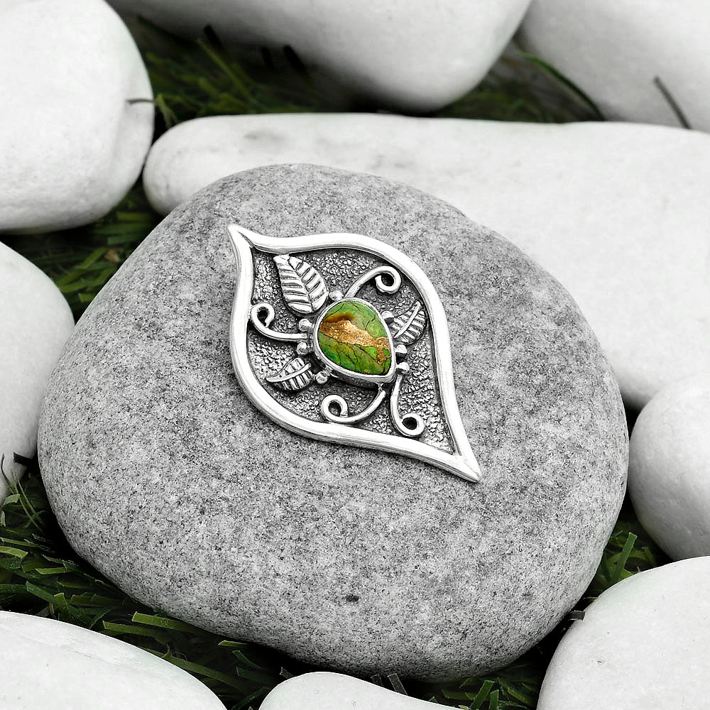 Copper Green Turquoise - Arizona Pendant P-1707 SDP121447