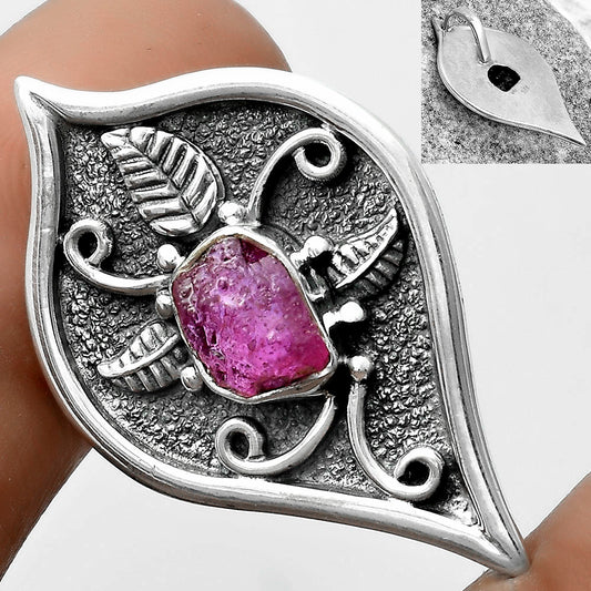 Natural Pink Tourmaline Rough Pendant P-1707 SDP121449