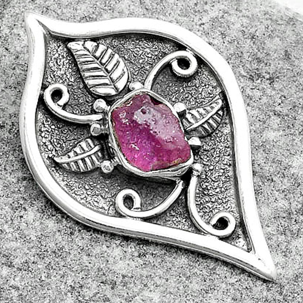 Natural Pink Tourmaline Rough Pendant P-1707 SDP121449