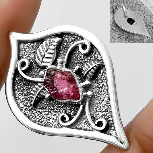 Natural Pink Tourmaline Rough Pendant P-1707 SDP121464
