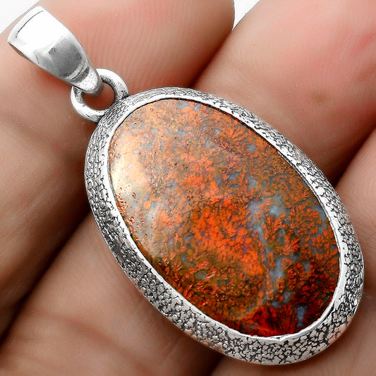 Natural Red Moss Agate Pendant P-1538 SDP121478