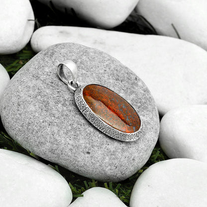 Natural Red Moss Agate Pendant P-1538 SDP121478