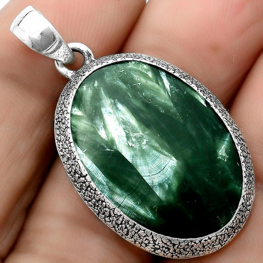 Natural Russian Seraphinite Pendant P-1538 SDP121483