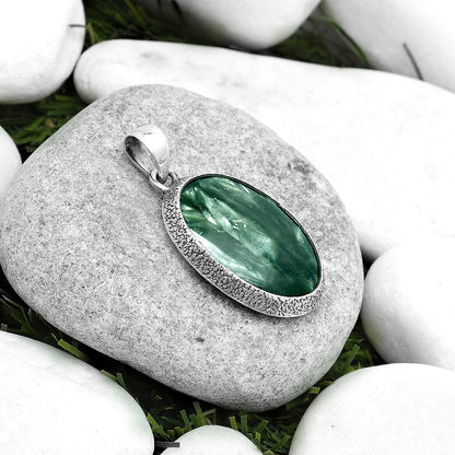 Natural Russian Seraphinite Pendant P-1538 SDP121483