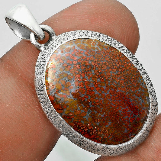 Natural Red Moss Agate Pendant P-1538 SDP121500