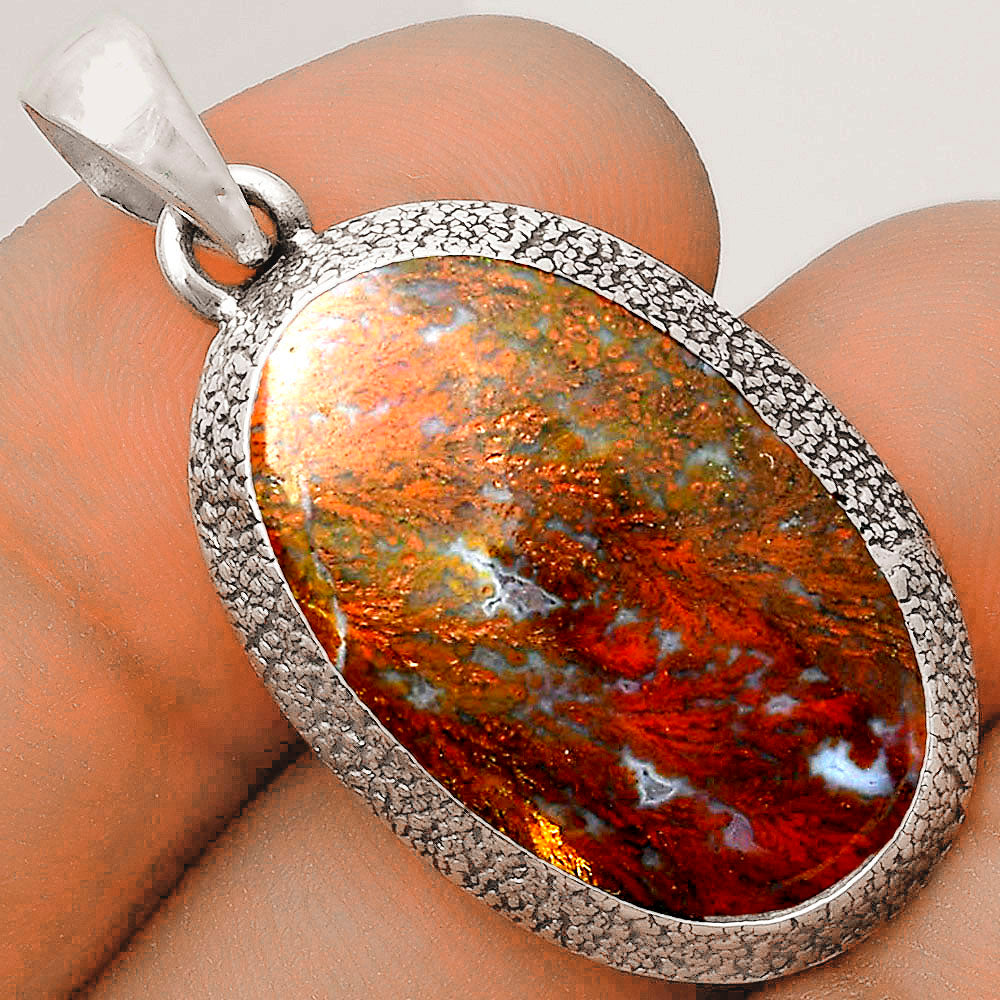 Natural Red Moss Agate Pendant P-1538 SDP121502
