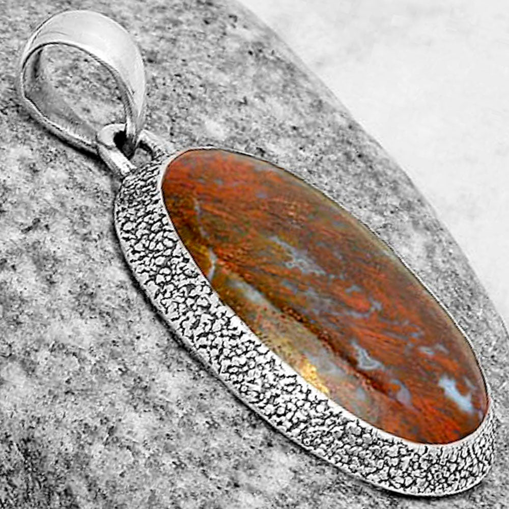 Natural Red Moss Agate Pendant P-1538 SDP121502