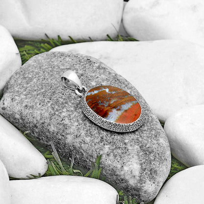 Natural Red Moss Agate Pendant P-1538 SDP121514