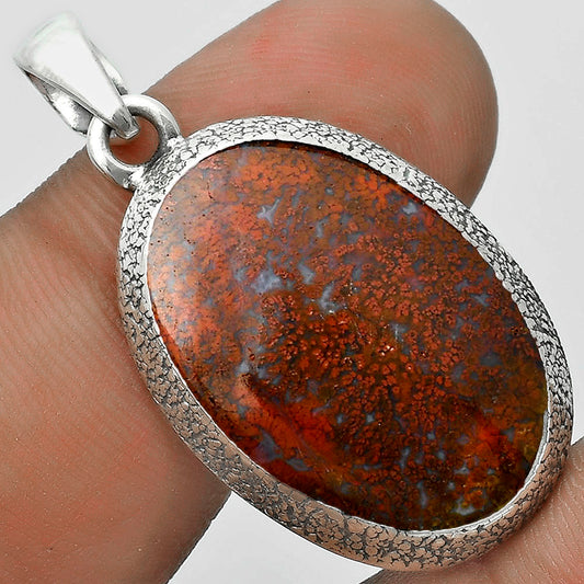 Natural Red Moss Agate Pendant P-1538 SDP121515
