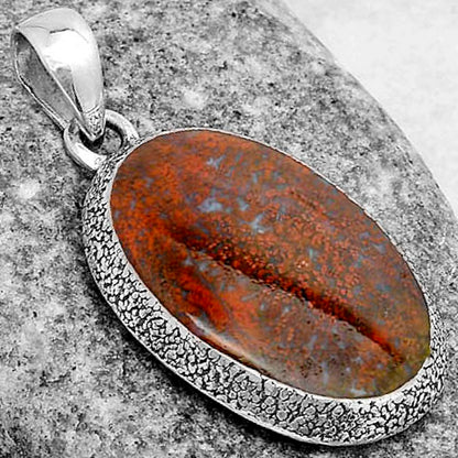 Natural Red Moss Agate Pendant P-1538 SDP121515