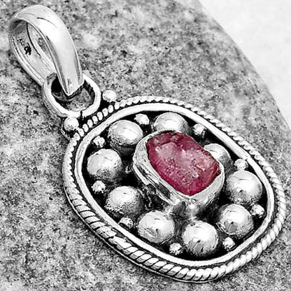 Bali Design - Pink Tourmaline Rough Pendant P-1713 SDP121519