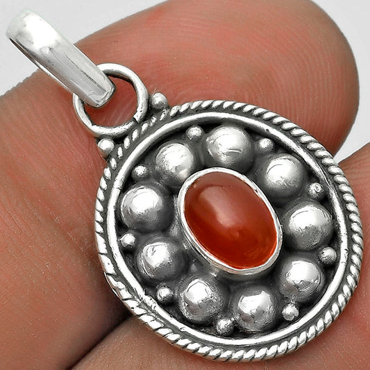 Bali Design - Natural Carnelian Pendant P-1713 SDP121523