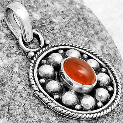 Bali Design - Natural Carnelian Pendant P-1713 SDP121523