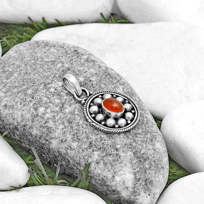 Bali Design - Natural Carnelian Pendant P-1713 SDP121523