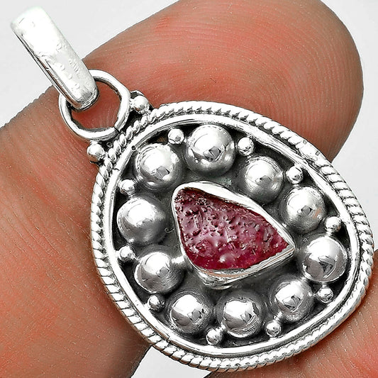 Bali Design - Pink Tourmaline Rough Pendant P-1713 SDP121527
