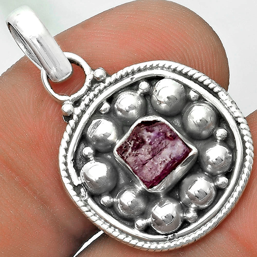 Bali Design - Pink Tourmaline Rough Pendant P-1713 SDP121530