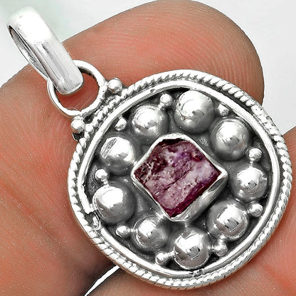 Bali Design - Pink Tourmaline Rough Pendant P-1713 SDP121530