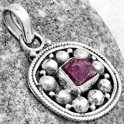 Bali Design - Pink Tourmaline Rough Pendant P-1713 SDP121530