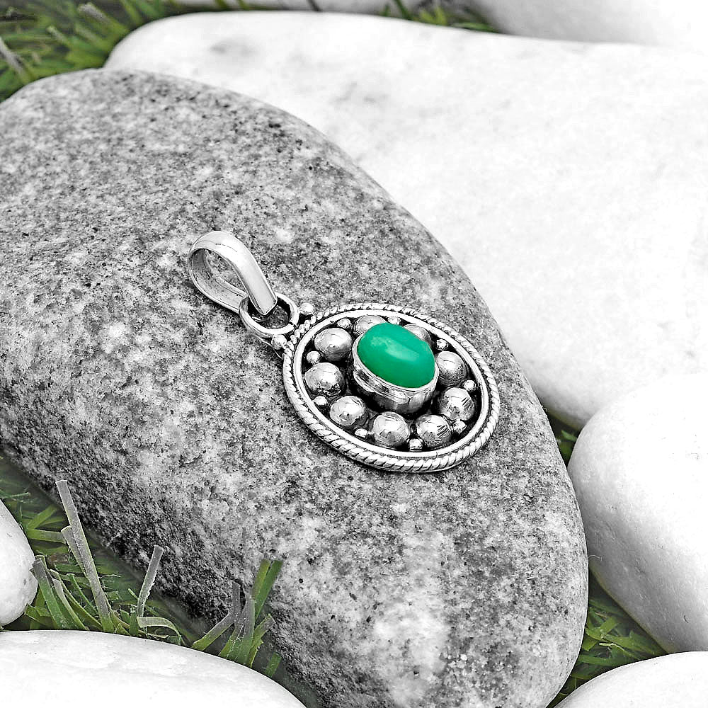 Bali Design - Chrysoprase - Australia Pendant P-1713 SDP121531