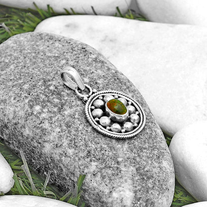 Bali Design - Black Ethiopian Opal Pendant P-1713 SDP121532