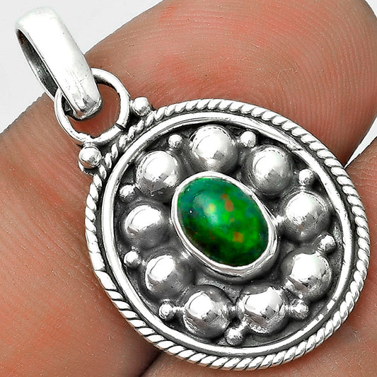 Bali Design - Black Ethiopian Opal Pendant P-1713 SDP121544