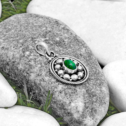 Bali Design - Black Ethiopian Opal Pendant P-1713 SDP121544