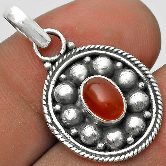 Bali Design - Natural Carnelian Pendant P-1713 SDP121552